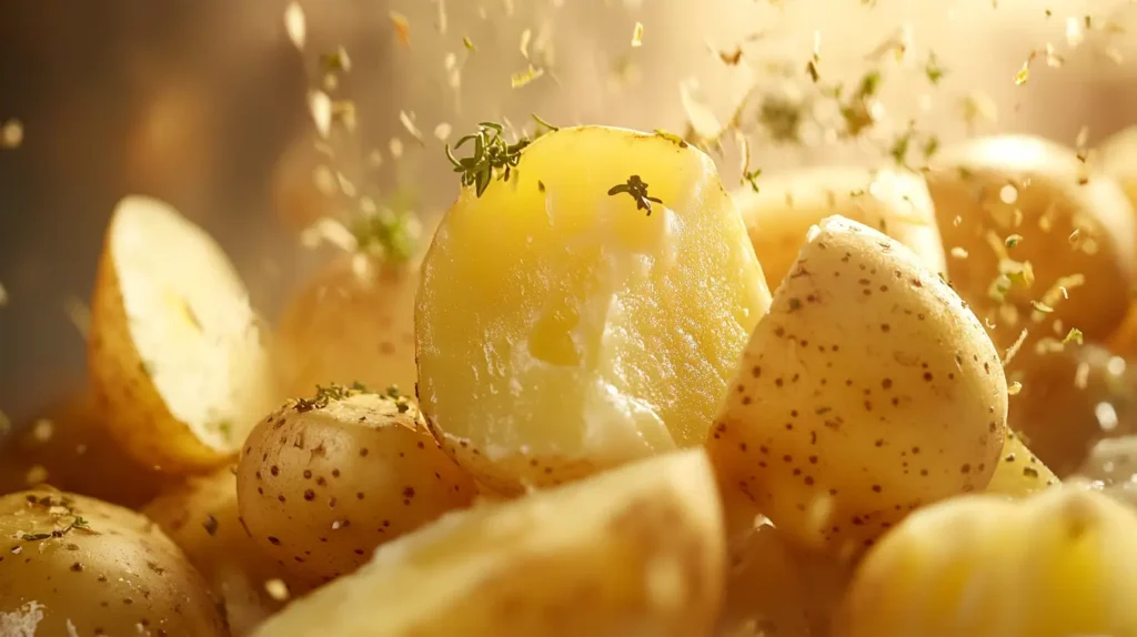 Sustainable uses for sprouted potatoes include regrowing them in your garden, making DIY potato starch, composting, and feeding livestock